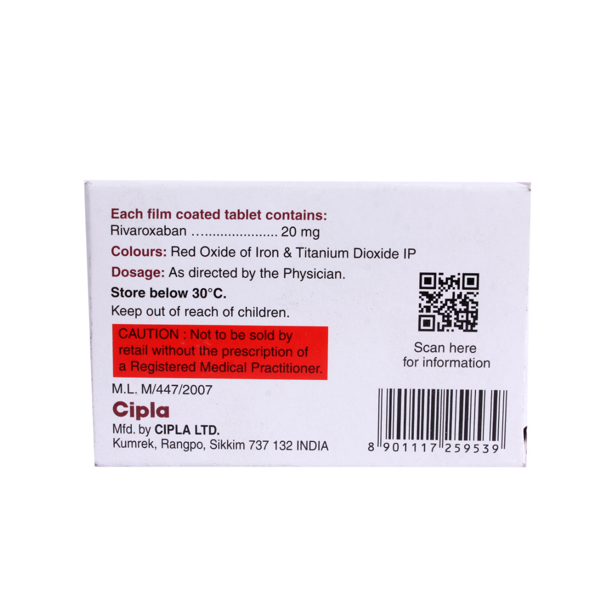 Rivazest 20 Tablet 14's, Pack of 14 TabletS Rivazest 20 Tablet 14's, Pack of 14 TabletS