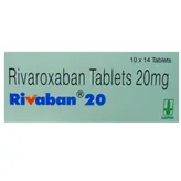 Rivaban 20 Tablet 14's, Pack of 14 TabletS
