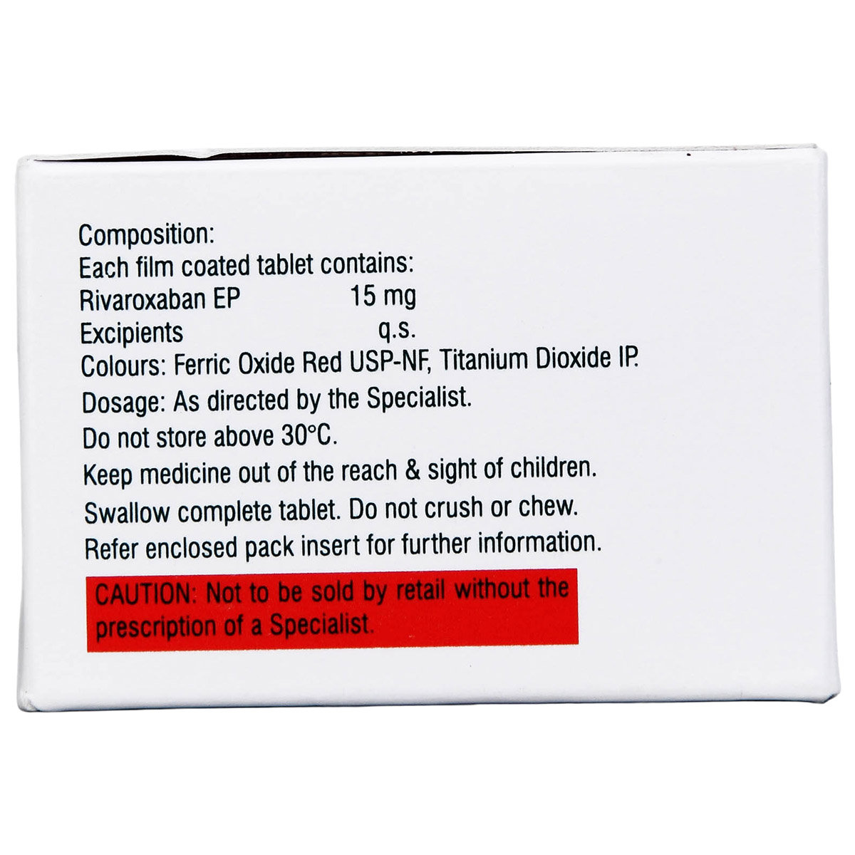 Rivaflo 15 Tablet 10's, Pack of 10 TabletS Rivaflo 15 Tablet 10's, Pack of 10 TabletS