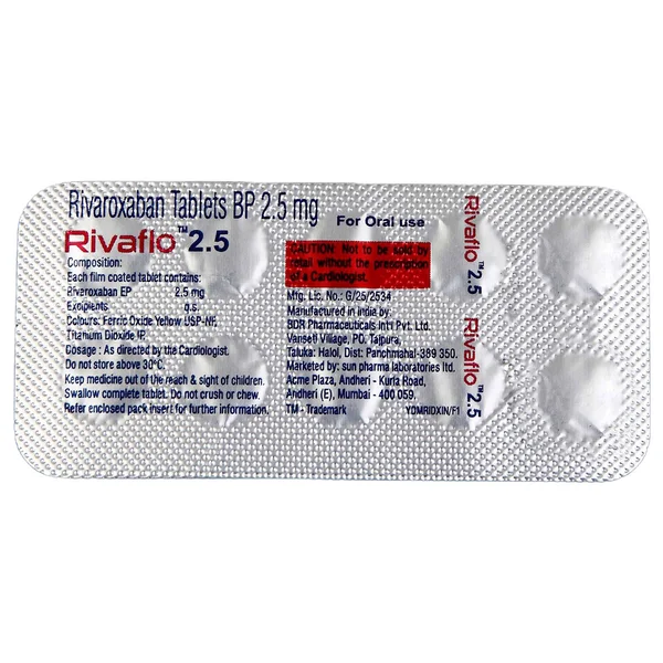 Rivaflo 2.5 Tablet 10's, Pack of 10 TabletS