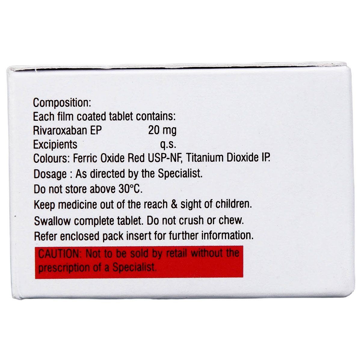 Rivaflo 20 Tablet 10's, Pack of 10 TabletS Rivaflo 20 Tablet 10's, Pack of 10 TabletS