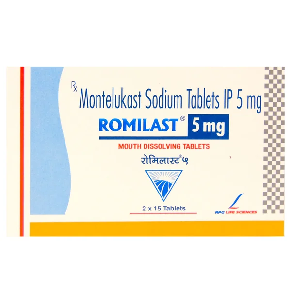 Romilast 5 mg Tablet 15's, Pack of 15 TabletS