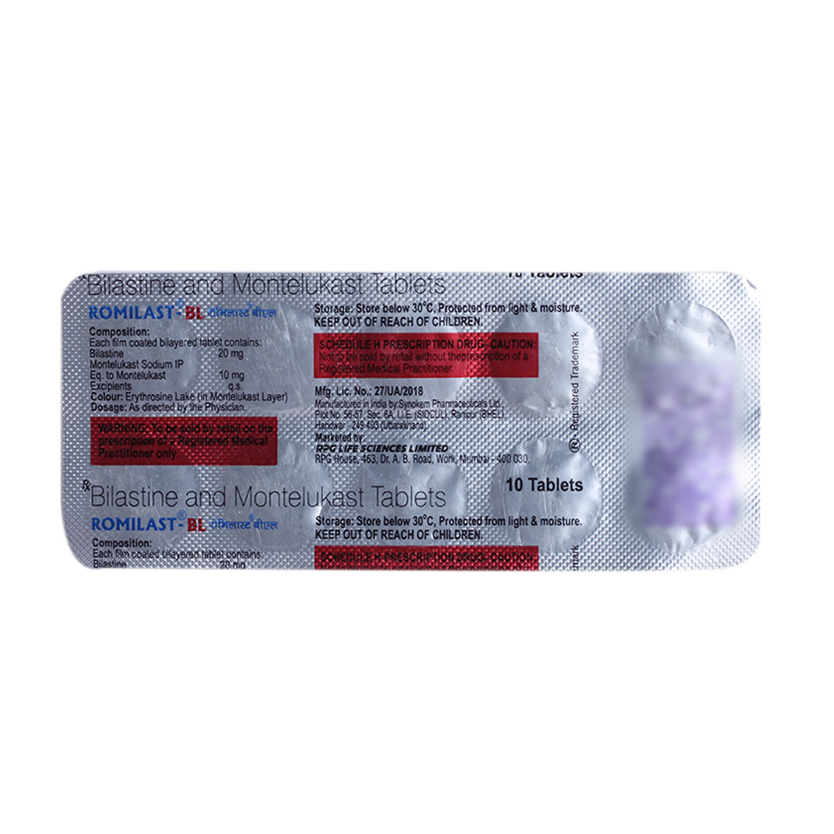 Romilast-Bl Tablet 10's, Pack of 10 TABLETS Romilast-Bl Tablet 10's, Pack of 10 TABLETS