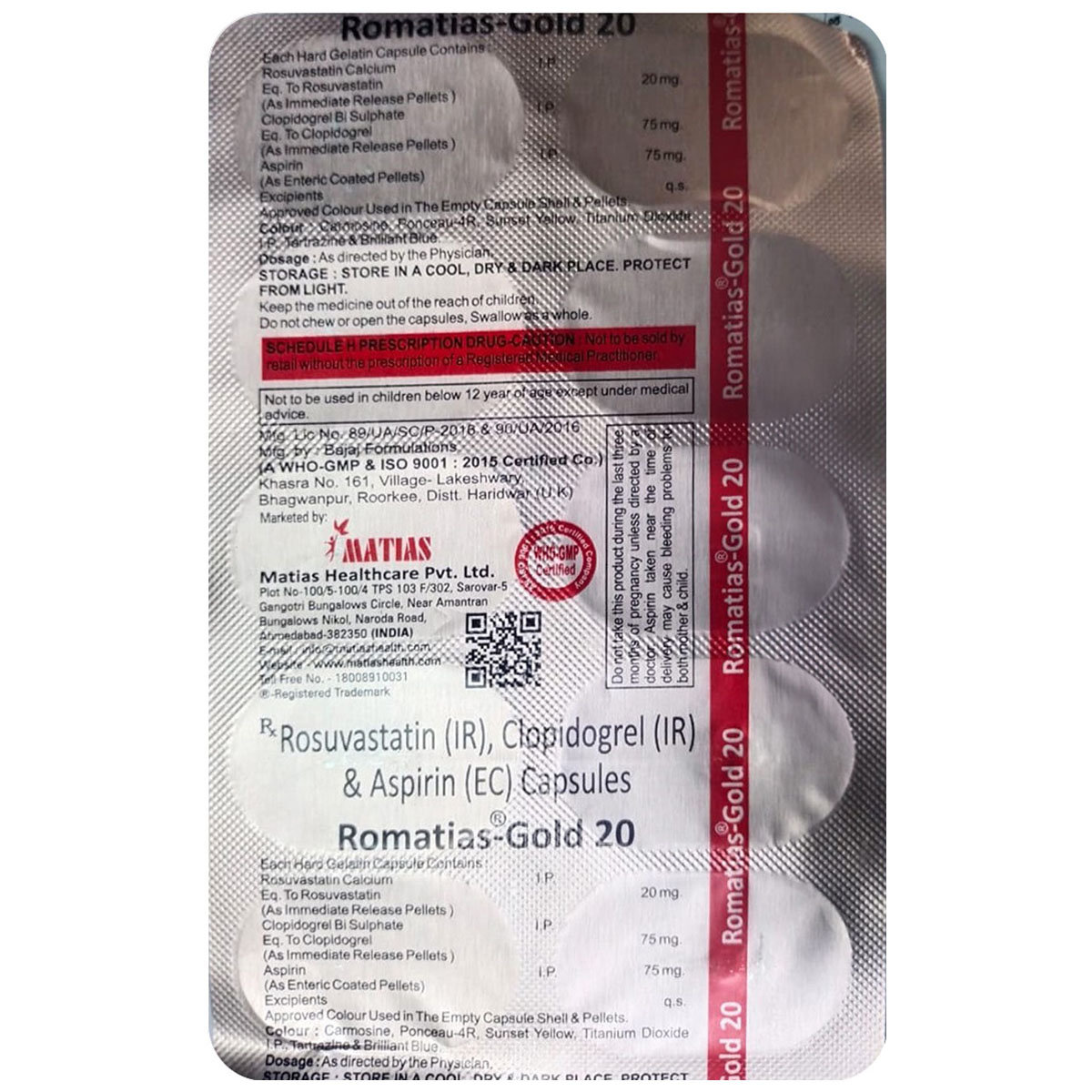 Romatias-Gold 20 Capsule 10's, Pack of 10 Romatias-Gold 20 Capsule 10's, Pack of 10