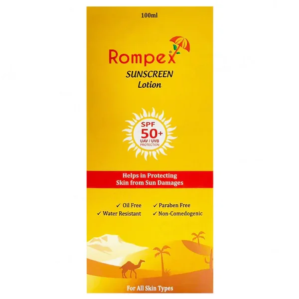 Rompex Sunscreen SPF 50+ Lotion, 100 ml, Pack of 1