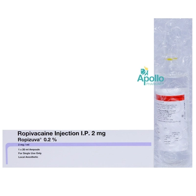 ROPIZUVA 2MG/ML INJECTION, Pack of 1 Injection