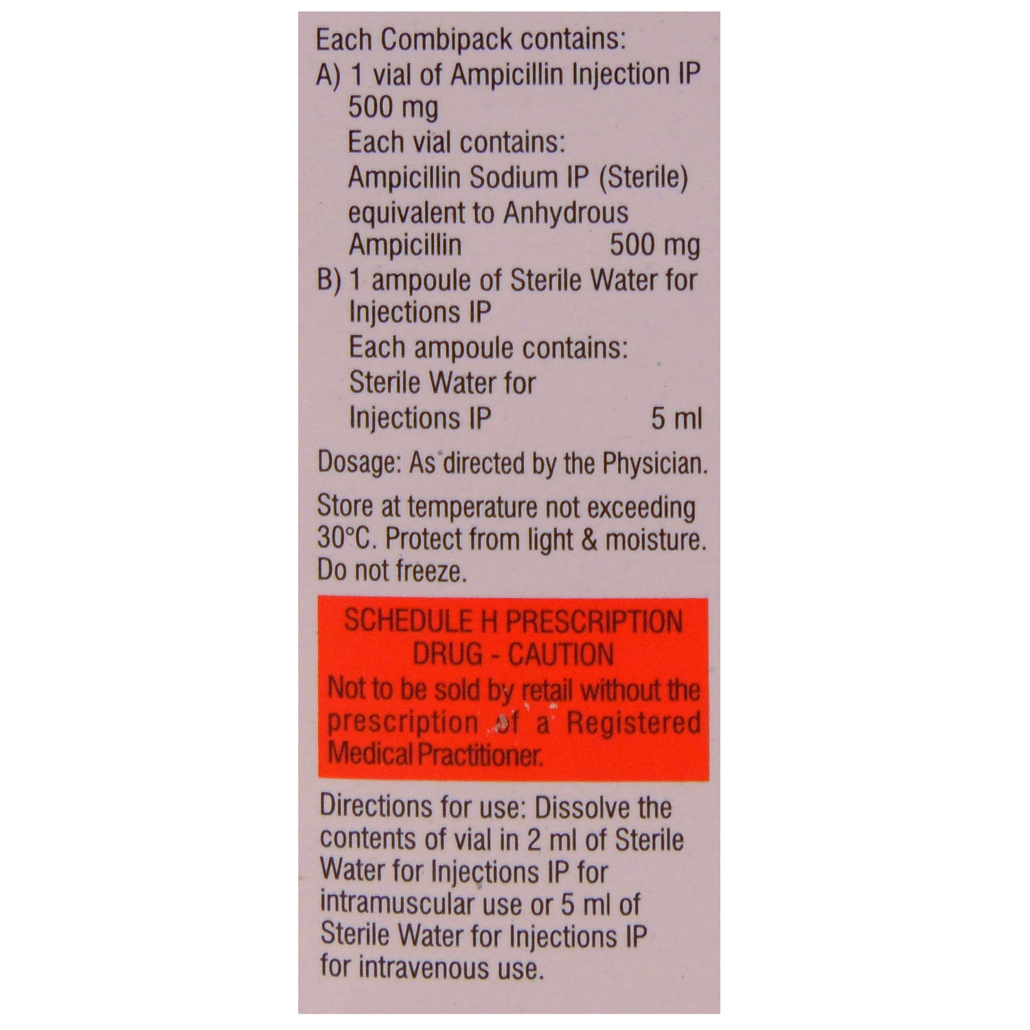 ROSCILLIN 500MG INJECTION, Pack of 1 INJECTION ROSCILLIN 500MG INJECTION, Pack of 1 INJECTION