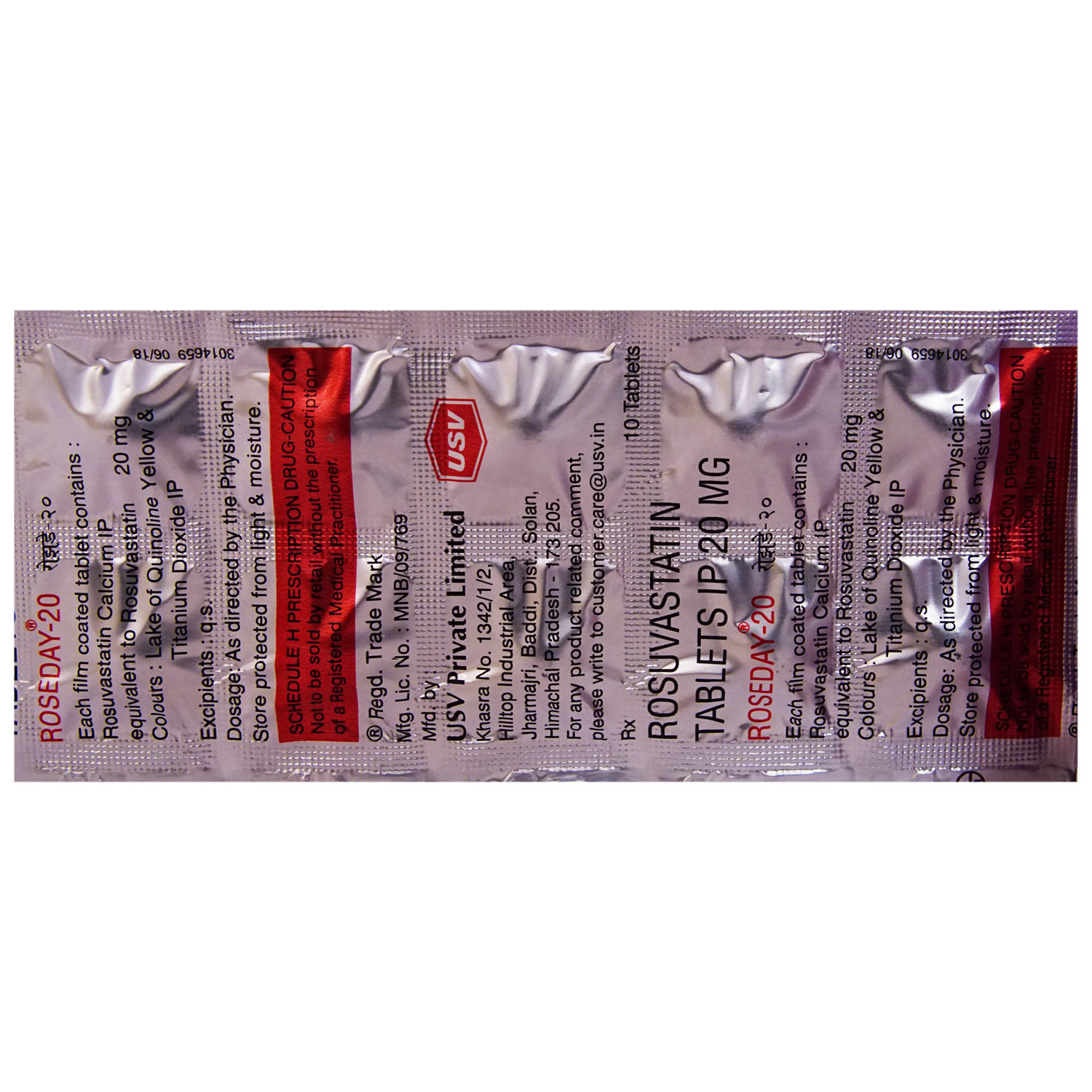Roseday-20 Tablet 10's, Pack of 10 TABLETS Roseday-20 Tablet 10's, Pack of 10 TABLETS