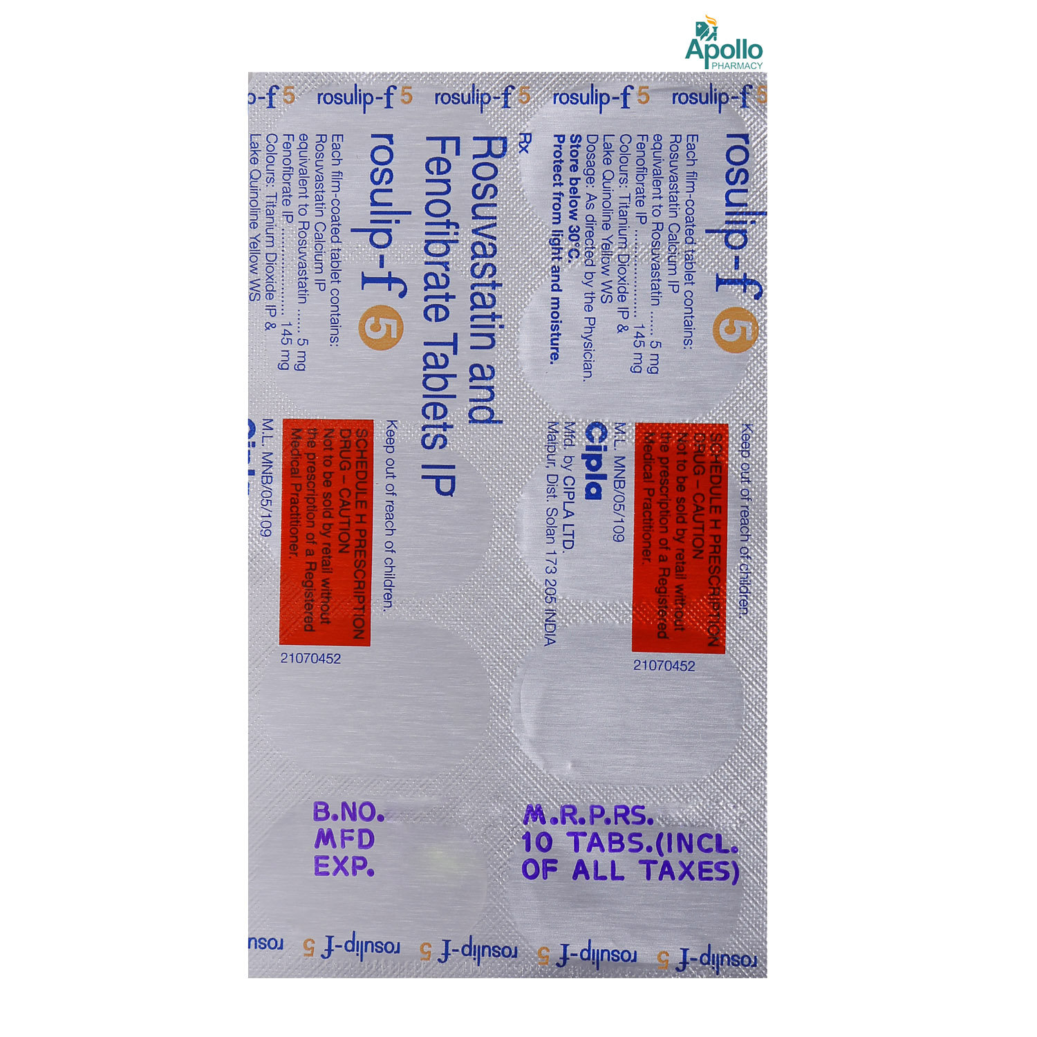 Rosulip-F Tablet 10's, Pack of 10 Rosulip-F Tablet 10's, Pack of 10