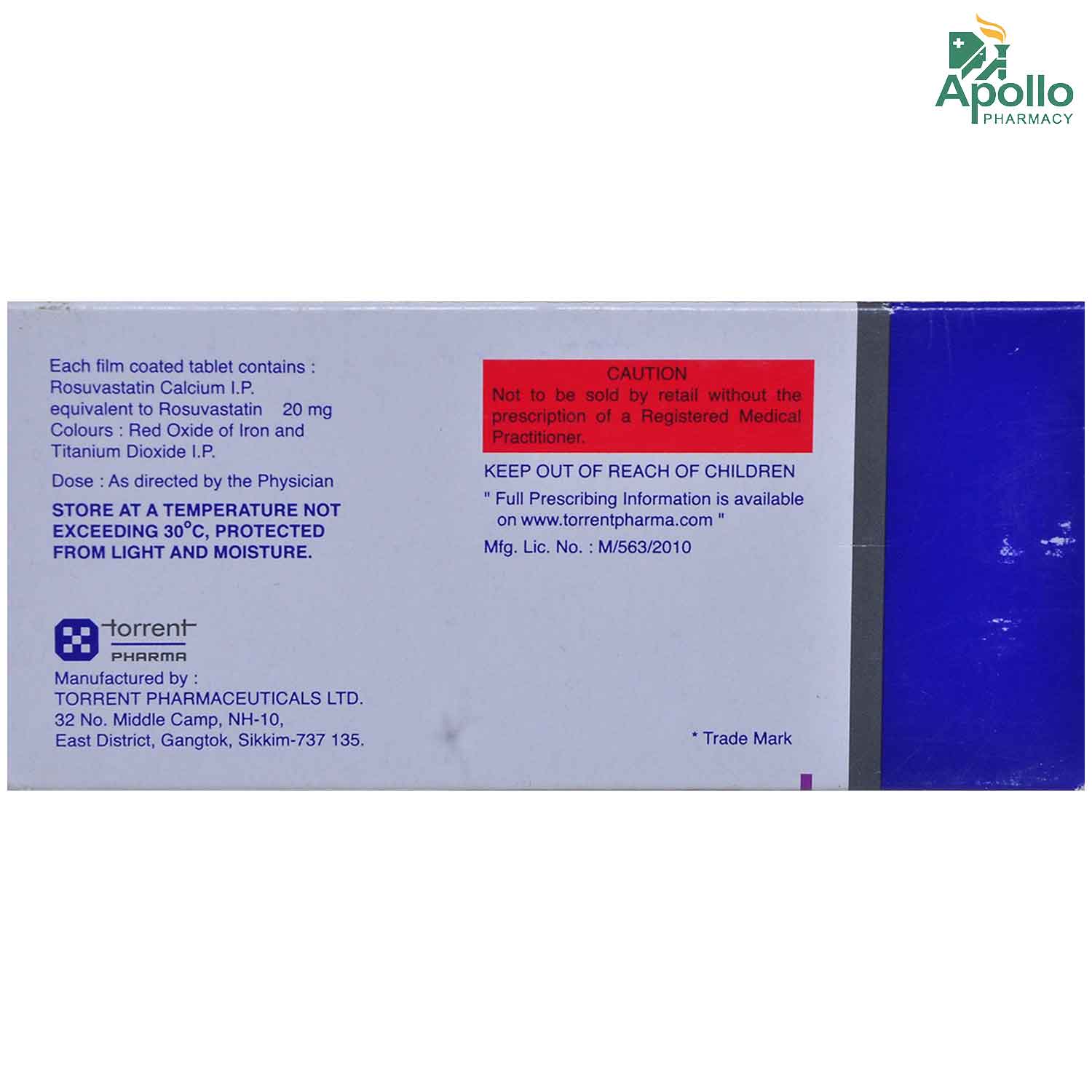 Rostar 20 Tablet 10's, Pack of 10 TABLETS Rostar 20 Tablet 10's, Pack of 10 TABLETS