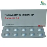 Rosuless 10 Tablet 10's, Pack of 10 TABLETS