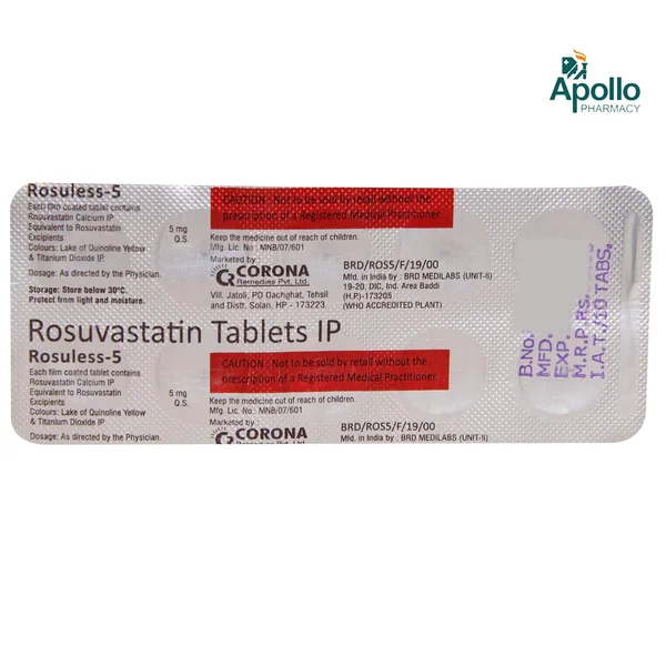 Rosuless 5 Tablet 10's