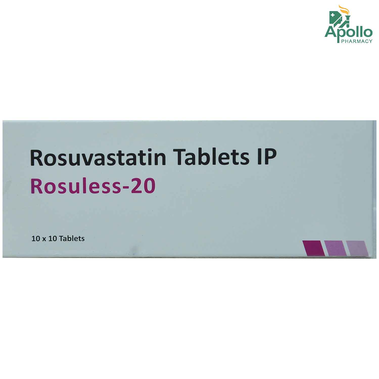 Rosuless 20 Tablet 10's, Pack of 10 TABLETS Rosuless 20 Tablet 10's, Pack of 10 TABLETS