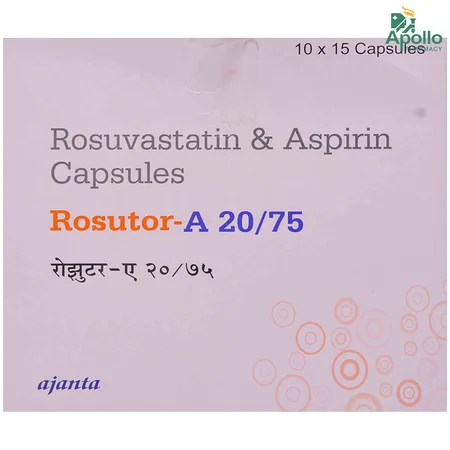 Rosutor-A 20/75 Capsule 15's