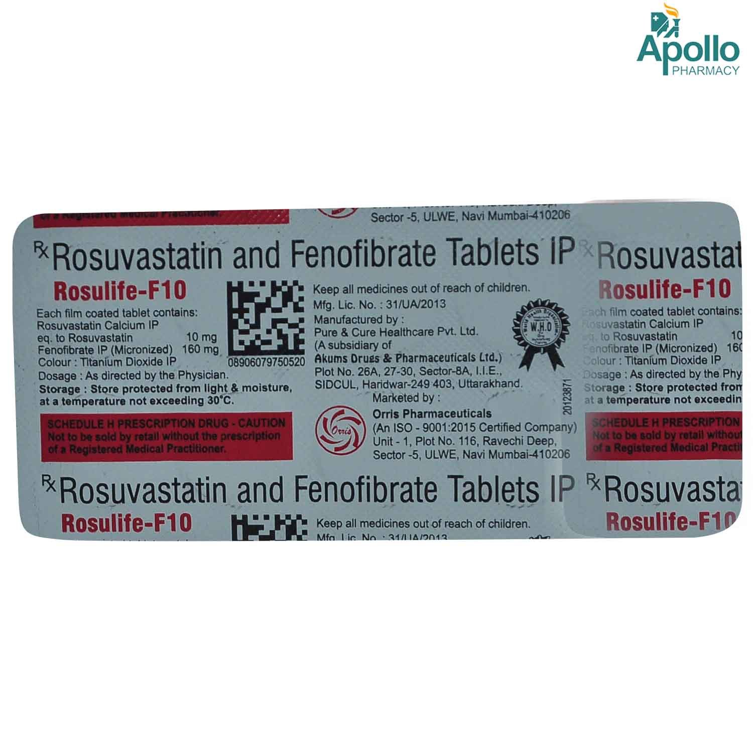 Rosulife-F 10 Tablet 10's, Pack of 10 Rosulife-F 10 Tablet 10's, Pack of 10