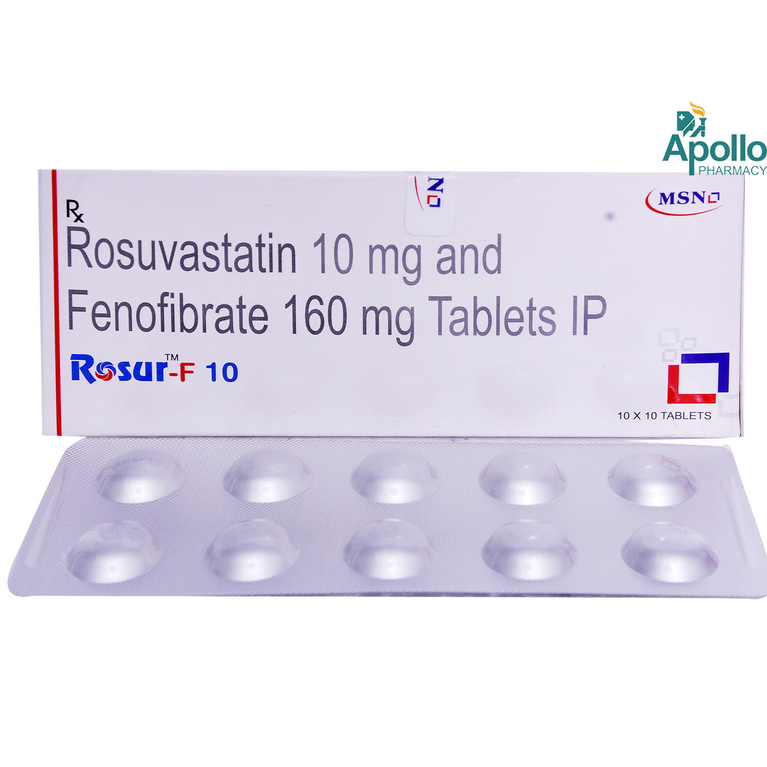 Rosur-F 10 Tablet 10's, Pack of 10 Rosur-F 10 Tablet 10's, Pack of 10