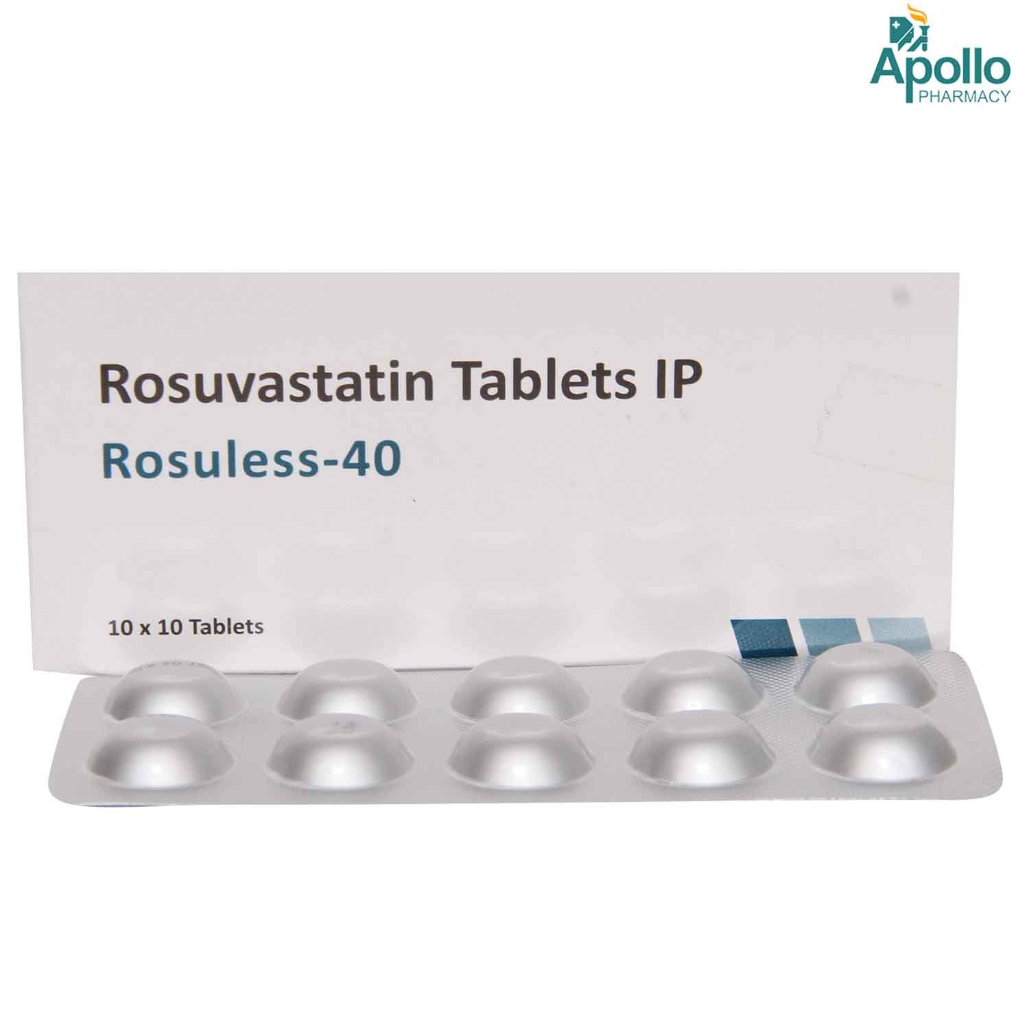 Rosuless 40 Tablet 10's, Pack of 10 TABLETS Rosuless 40 Tablet 10's, Pack of 10 TABLETS