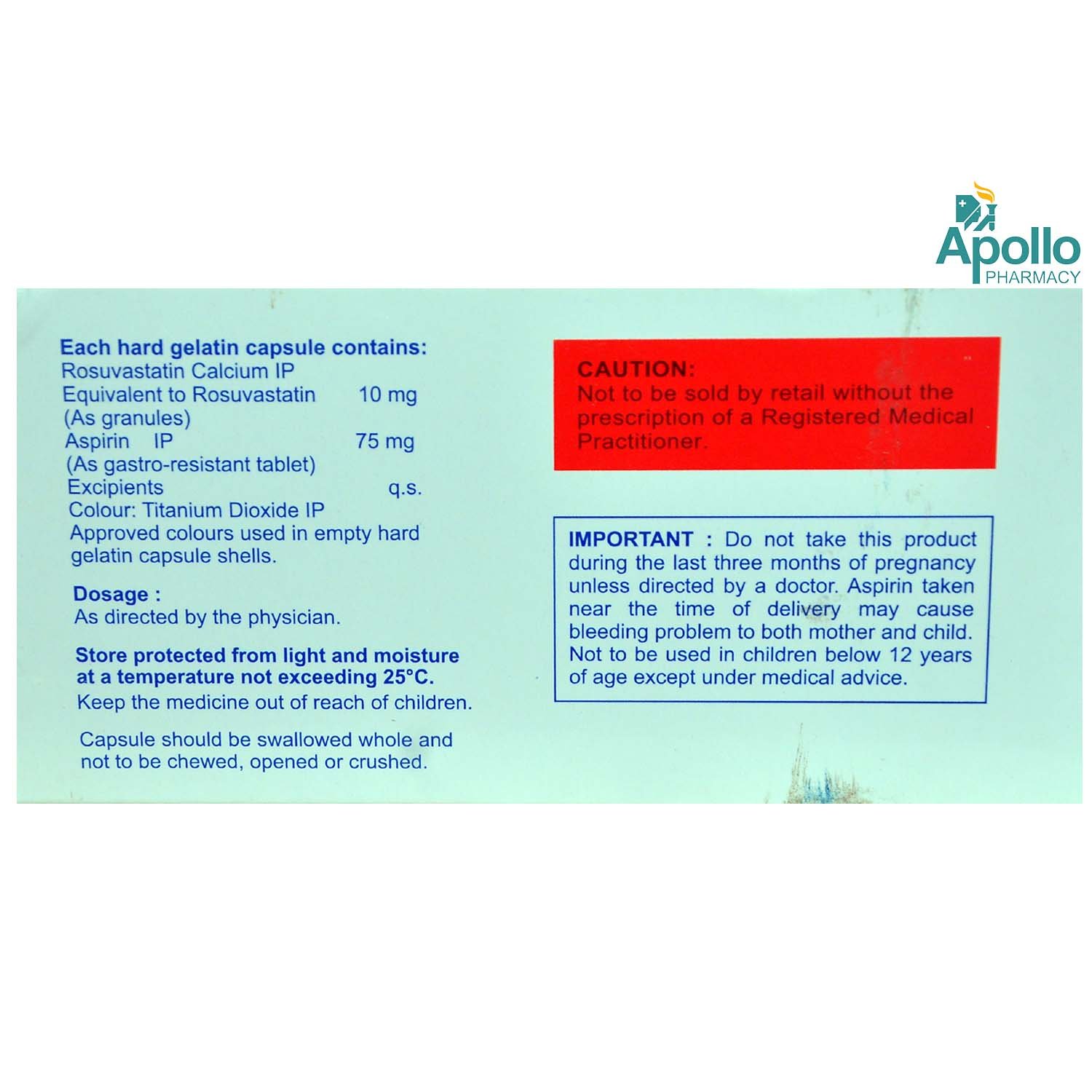 Rosave A 75 Capsule 10's, Pack of 10 Rosave A 75 Capsule 10's, Pack of 10