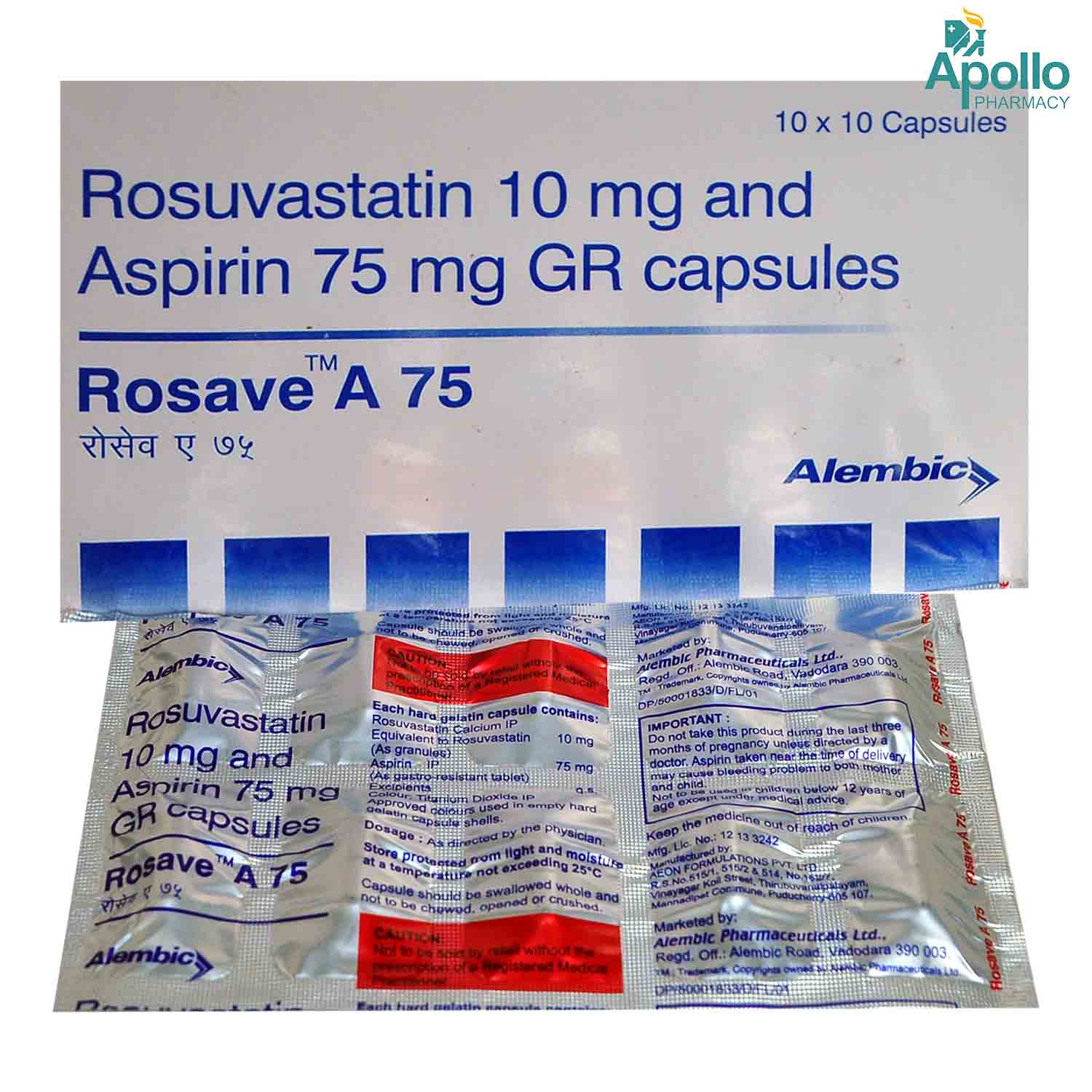 Rosave A 75 Capsule 10's, Pack of 10 Rosave A 75 Capsule 10's, Pack of 10