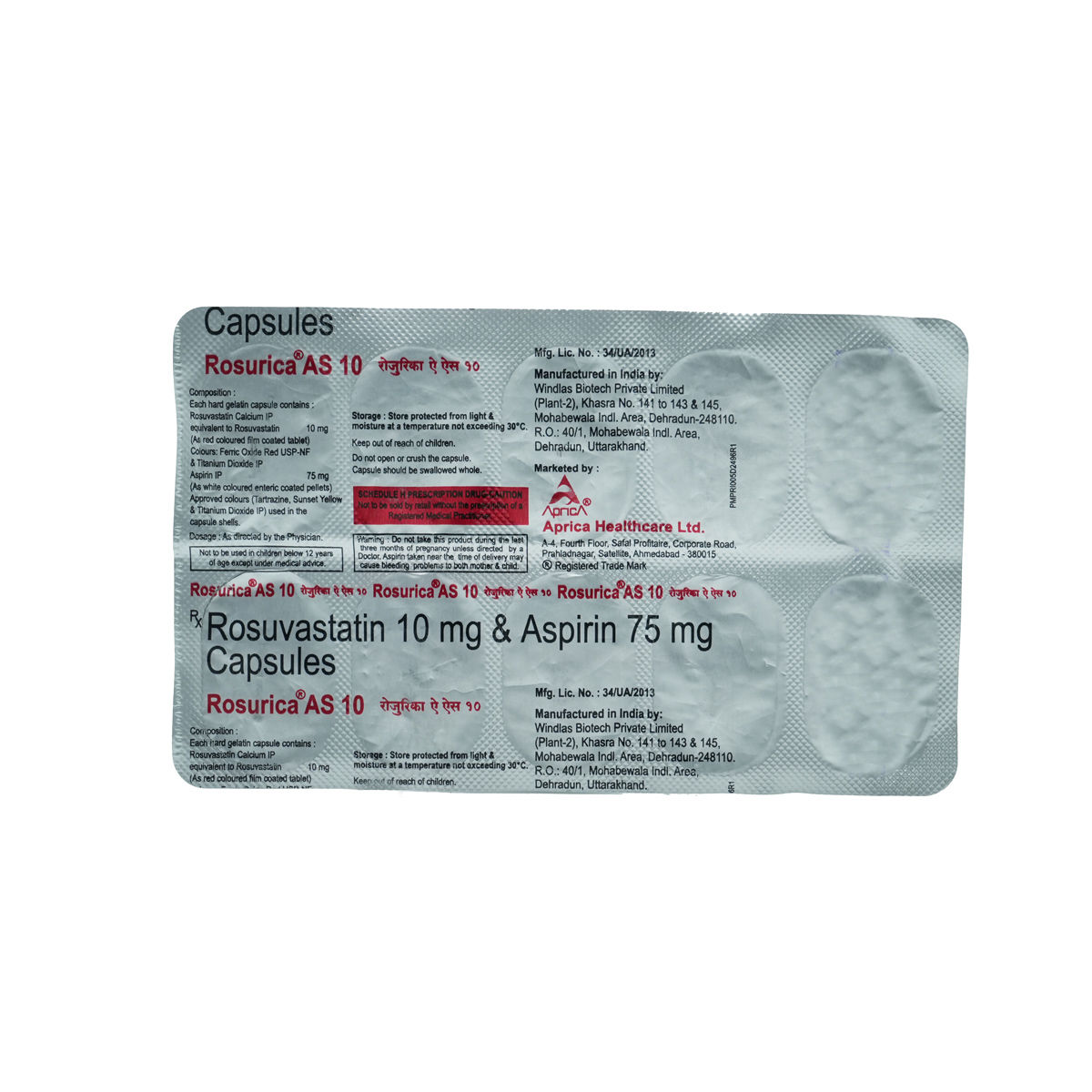 Buy Rosurica As 10mg Capsule 10's Online