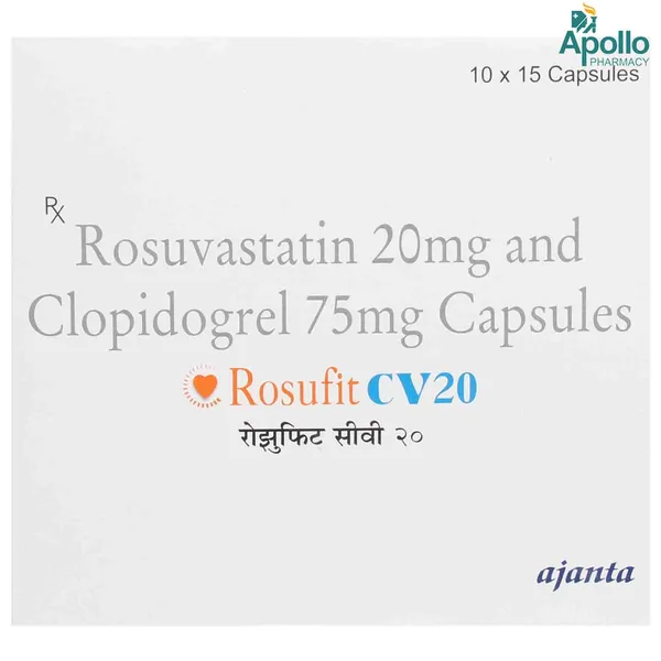 Rosufit CV 20 Capsule 15's, Pack of 15 CAPSULES