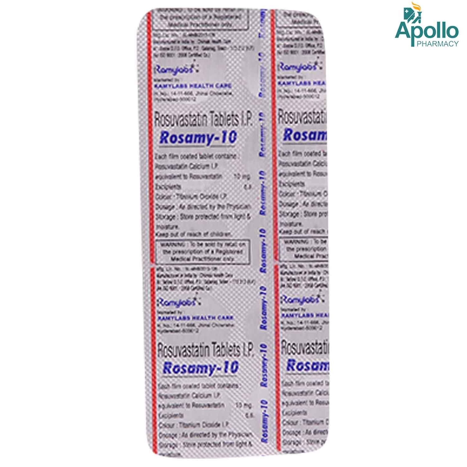 Rosamy-10 Tablet 10's, Pack of 10 TABLETS Rosamy-10 Tablet 10's, Pack of 10 TABLETS
