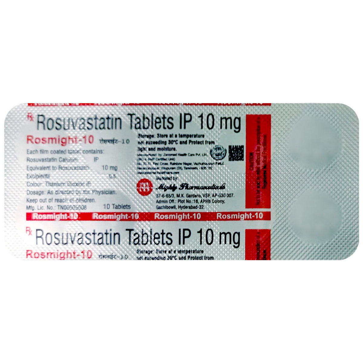 Rosmight-10 Tablet 10's, Pack of 10 Rosmight-10 Tablet 10's, Pack of 10