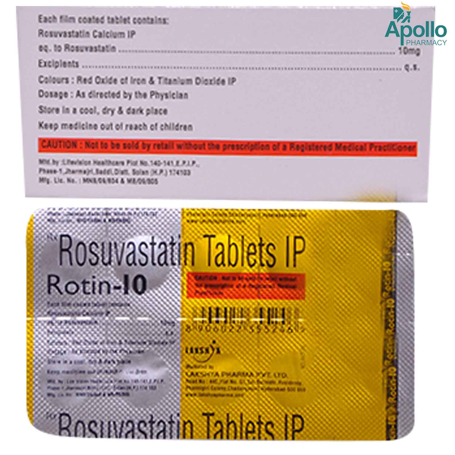 Rotin-10 Tablet 10's, Pack of 10 TABLETS Rotin-10 Tablet 10's, Pack of 10 TABLETS