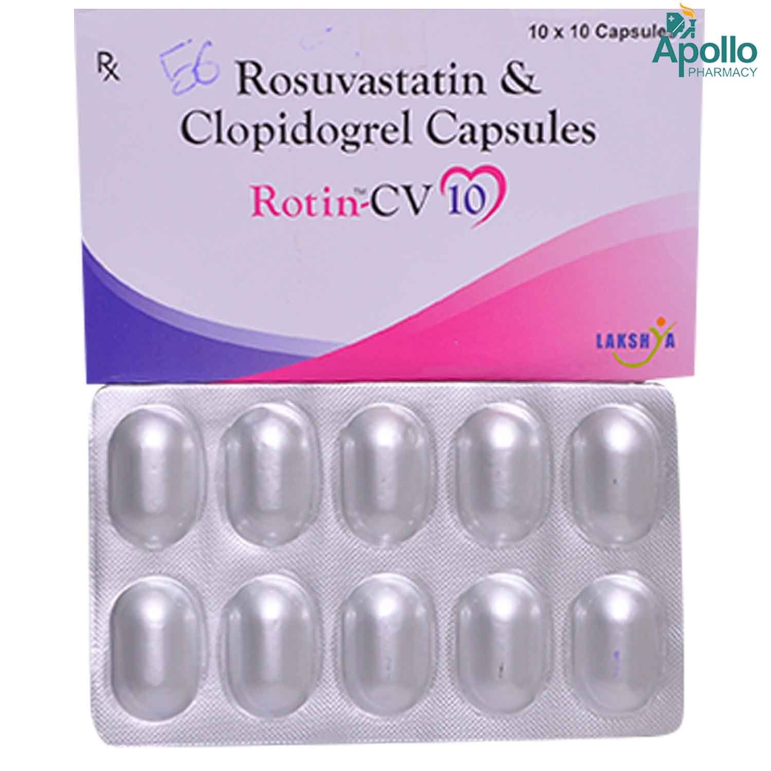 Rotin-CV 10 Capsule 10's, Pack of 10 CAPSULES Rotin-CV 10 Capsule 10's, Pack of 10 CAPSULES