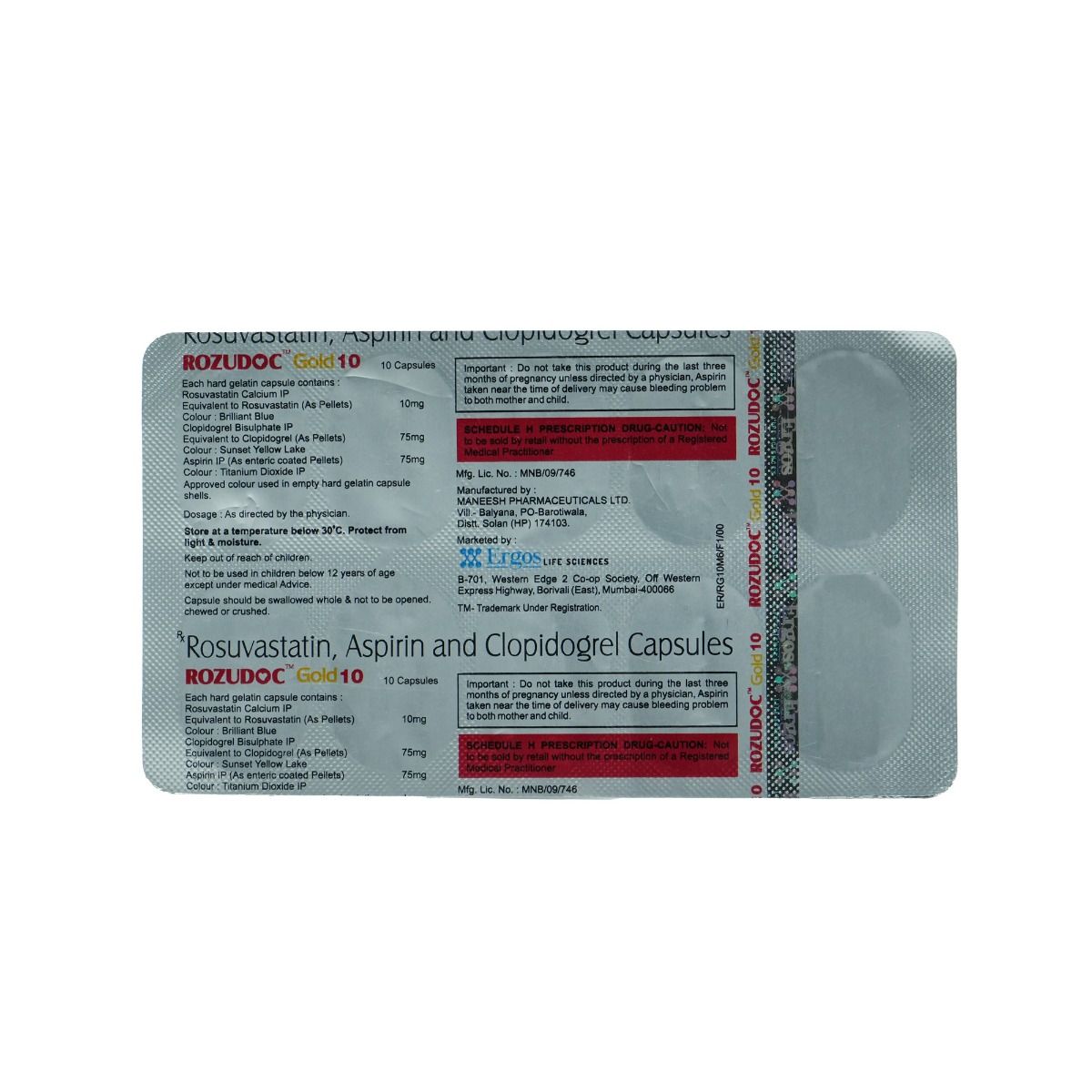 Rozudoc Gold 10 Tablet 10's Rozudoc Gold 10 Tablet 10's