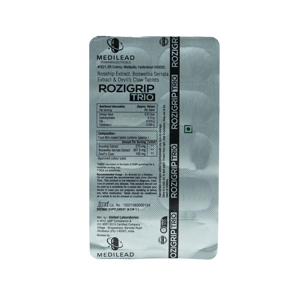Rozigrip Trio Tablet 10's, Pack of 10 Rozigrip Trio Tablet 10's, Pack of 10