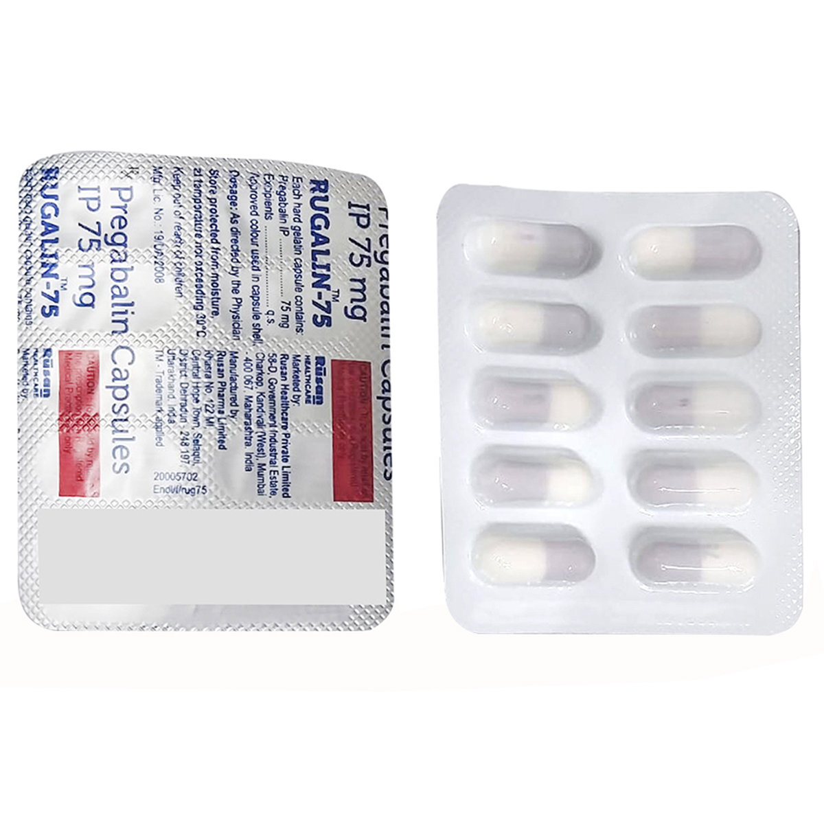 Rugalin 75 mg Tablet 10's, Pack of 10 Rugalin 75 mg Tablet 10's, Pack of 10