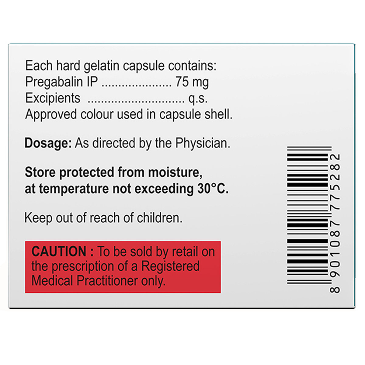 Rugalin 75 mg Tablet 10's, Pack of 10 Rugalin 75 mg Tablet 10's, Pack of 10