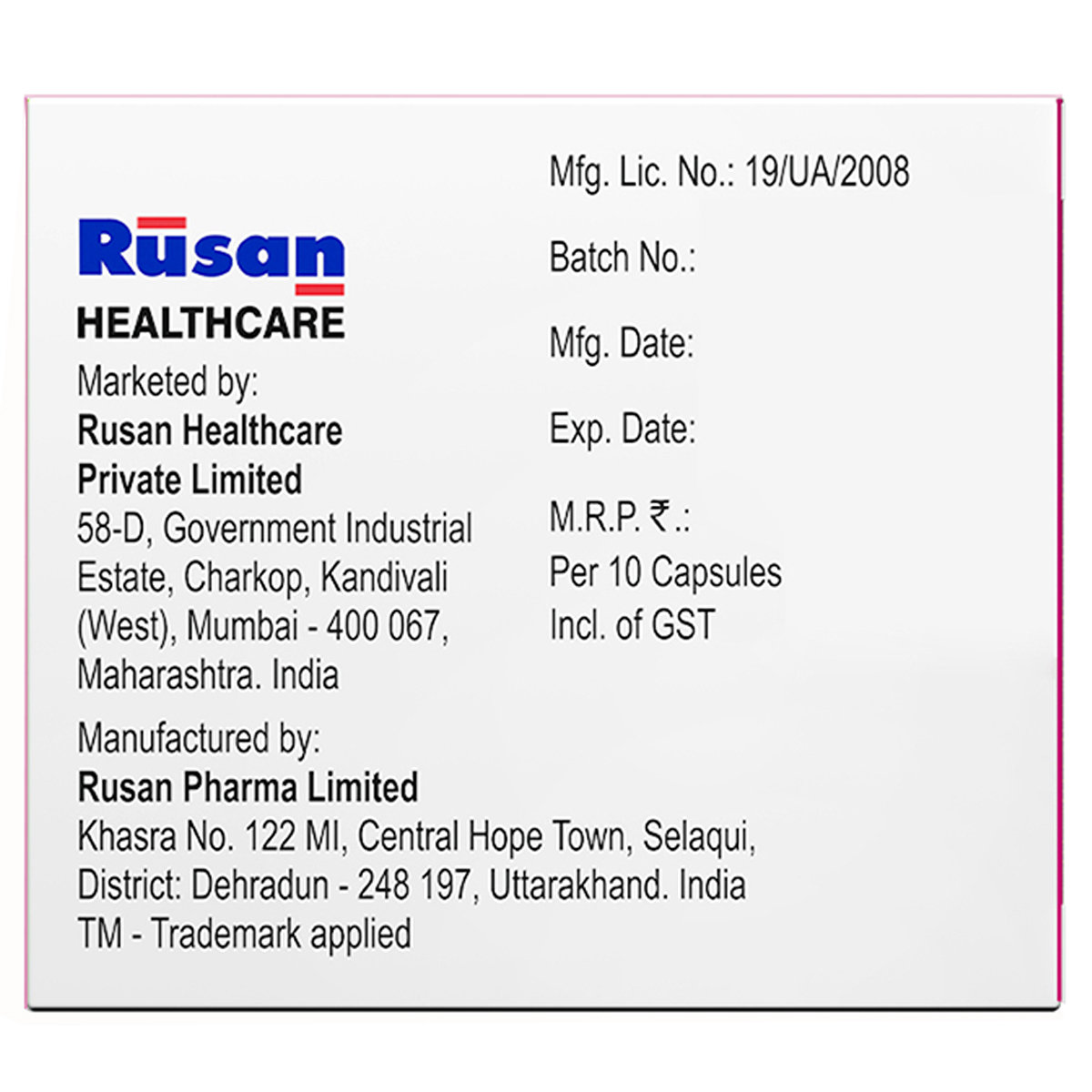 Rugalin 150 mg Tablet 10's, Pack of 10 Rugalin 150 mg Tablet 10's, Pack of 10