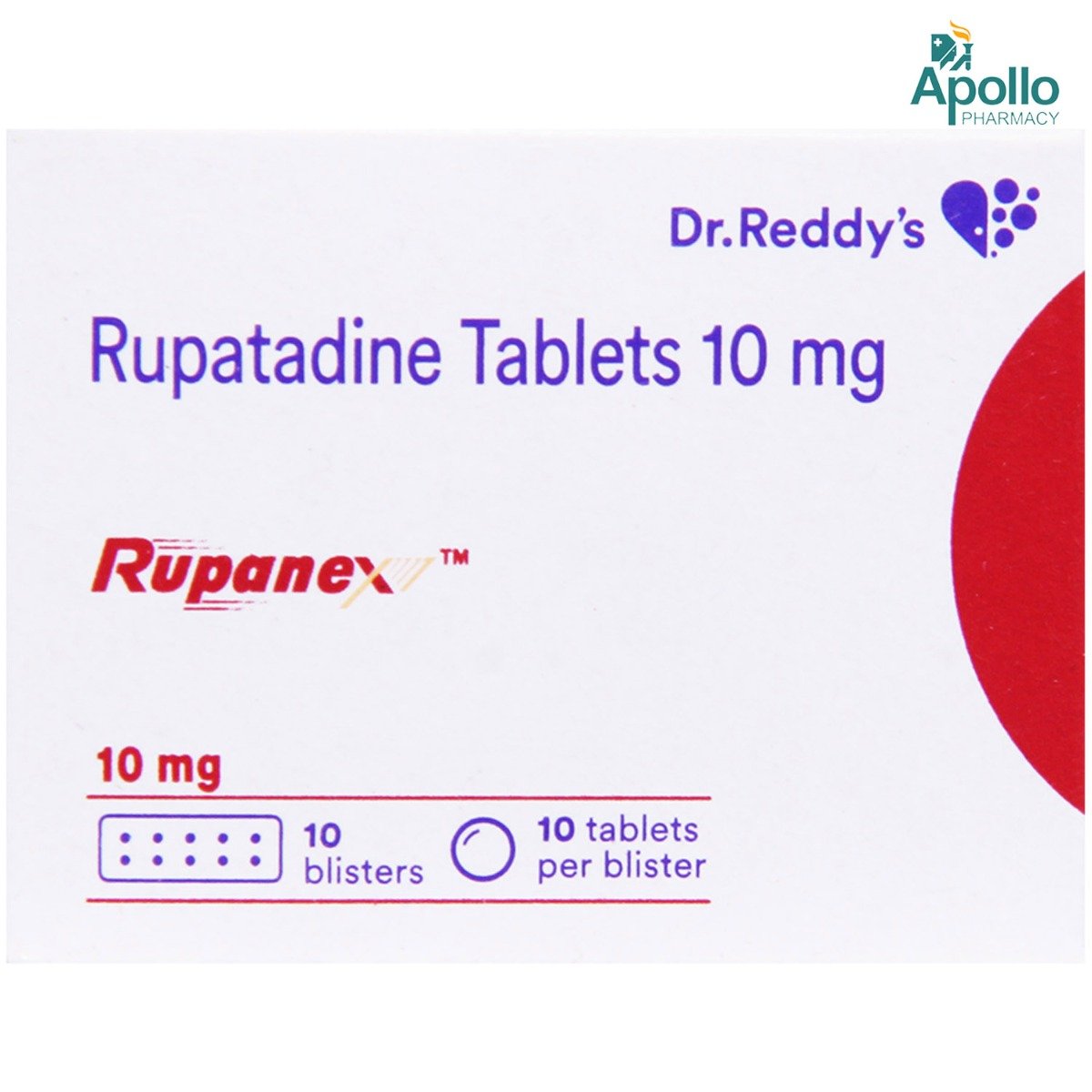 Rupanex Tablet 10's, Pack of 10 TABLETS Rupanex Tablet 10's, Pack of 10 TABLETS