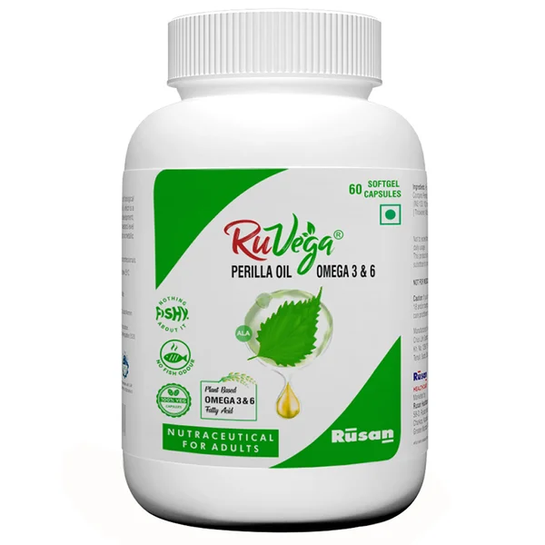Rusan Ruvega Plant Based Omega 3 & 6 Softgel Capsule 60's