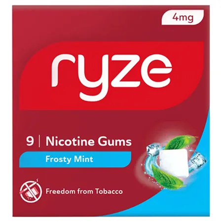 Ryze 4mg Frosty Mint Nicotine Gum, 9 Count