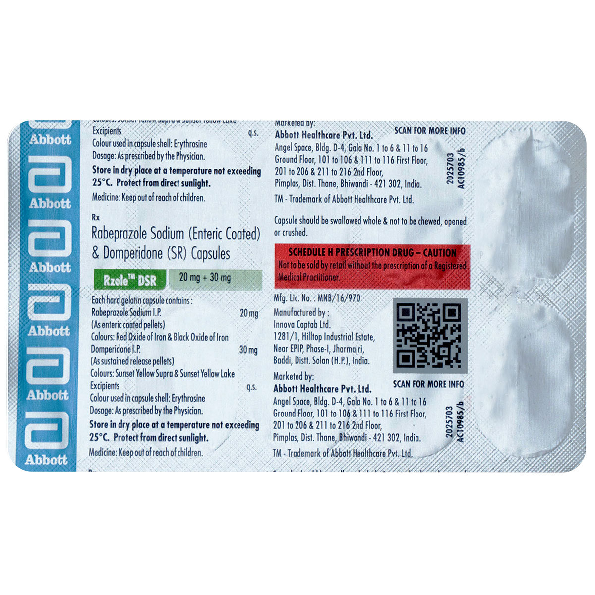 Rzole DSR Capsule 10's, Pack of 10 Rzole DSR Capsule 10's, Pack of 10