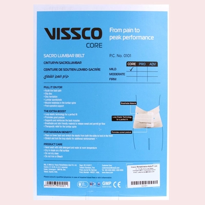 Vissco Sacro Lumber Belt-XXL, 1 Count, Pack of 1