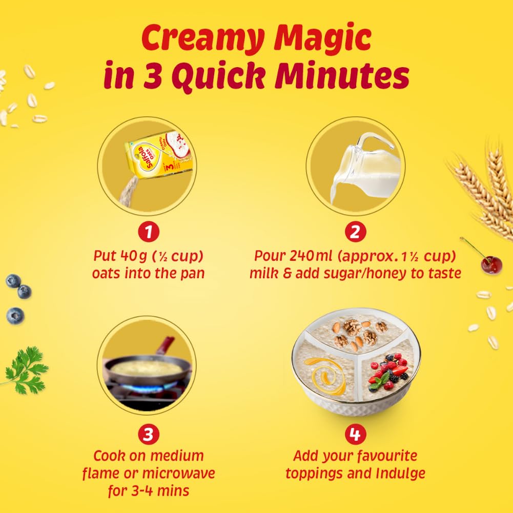 Saffola Creamy Oats, 500 gm, Pack of 1 Saffola Creamy Oats, 500 gm, Pack of 1