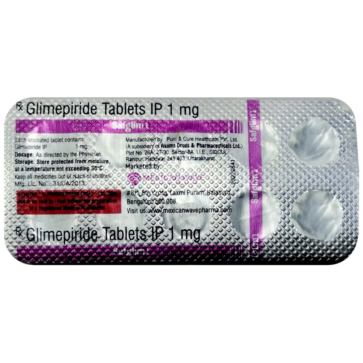 Safglim 1 Tablet 10's, Pack of 10 Safglim 1 Tablet 10's, Pack of 10