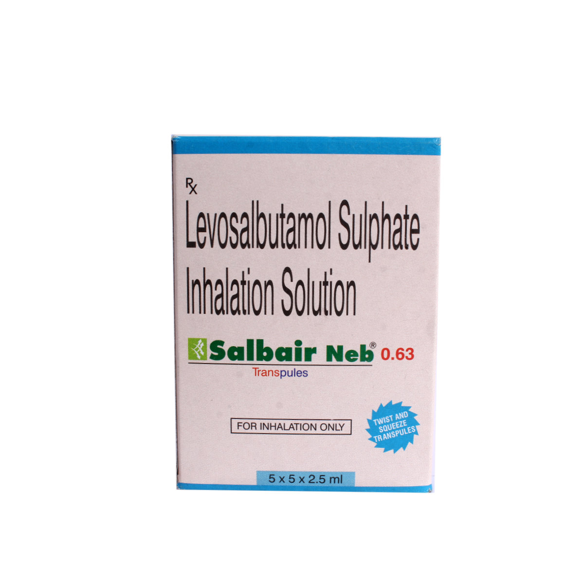 Salbair Neb Transpules 0.63 mg 1's, Pack of 1 Gel Salbair Neb Transpules 0.63 mg 1's, Pack of 1 Gel