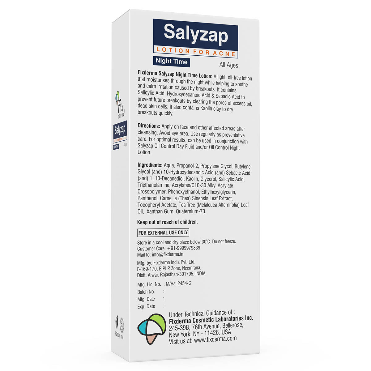 Fixderma Salyzap Night Time Lotion 20 ml | For Acne| Gently Exfoliation | Reduces Excess Oil | For Acne Prone Skin, Pack of 1 Fixderma Salyzap Night Time Lotion 20 ml | For Acne| Gently Exfoliation | Reduces Excess Oil | For Acne Prone Skin, Pack of 1