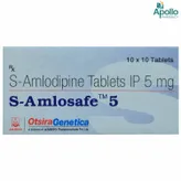S Amlosafe 5mg Tablet 10's, Pack of 10 TABLETS
