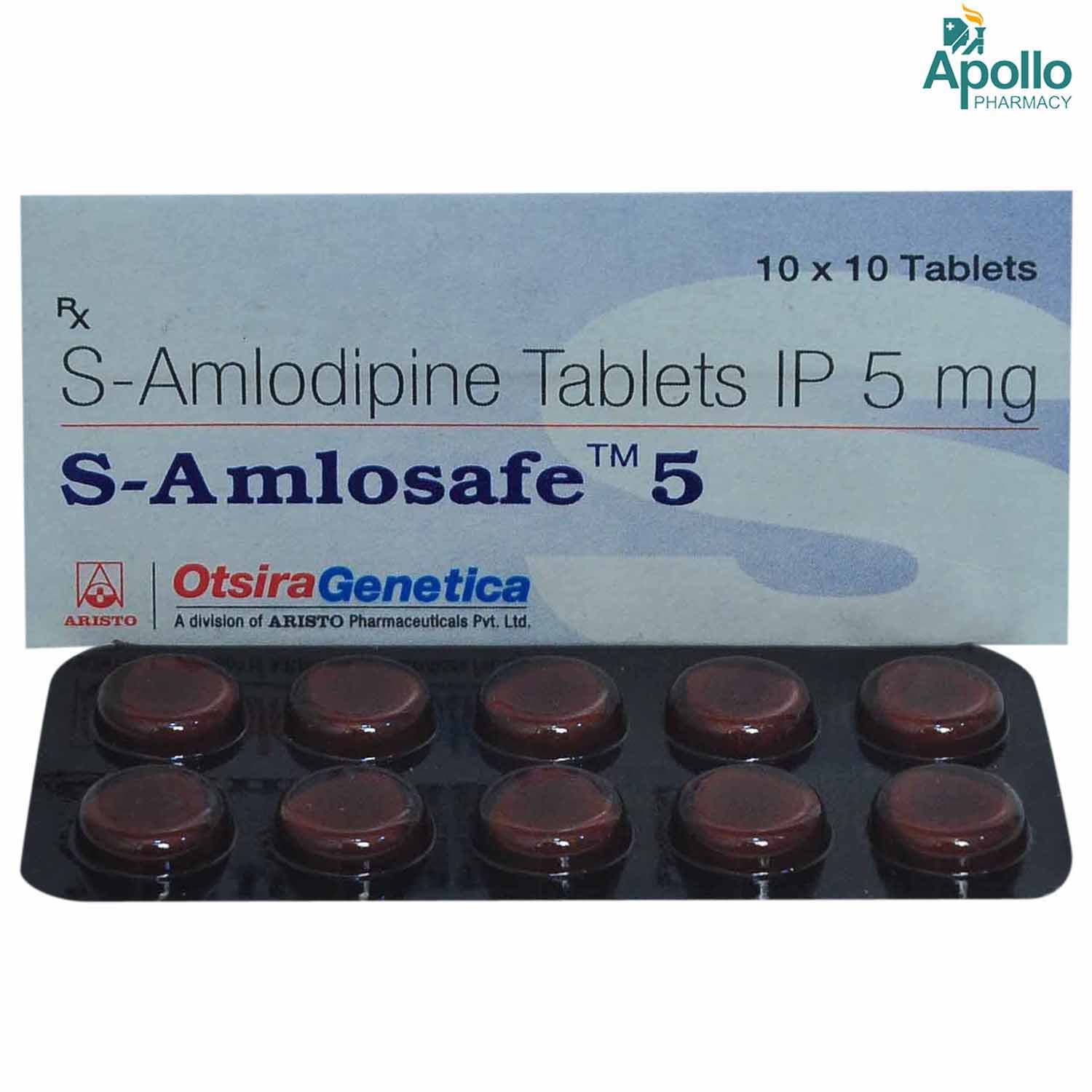 S Amlosafe 5mg Tablet 10's, Pack of 10 TABLETS S Amlosafe 5mg Tablet 10's, Pack of 10 TABLETS
