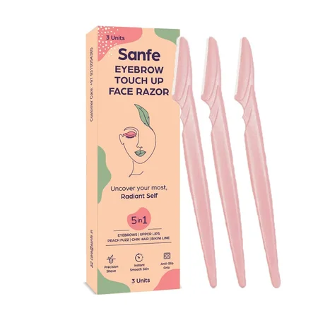 Sanfe Eyebrow Touch Up Face Razor For Women, 3 Count