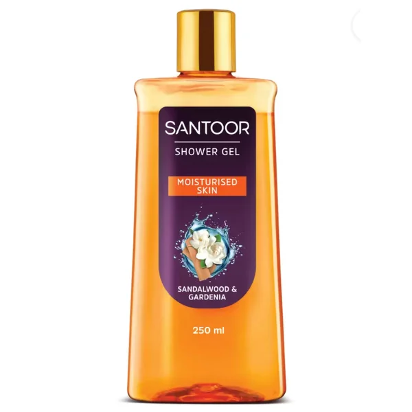 Santoor Sandalwood & Gardenia Shower Gel, 250 ml