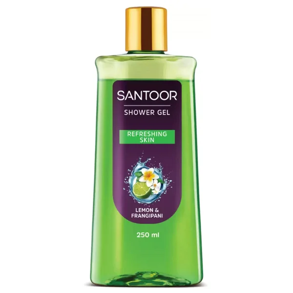 Santoor Lemon & Frangipani Shower Gel, 250 ml