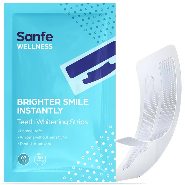 Sanfe Wellness Brighter Smile Instantly Teeth Whitening Strips, 7 Pairs