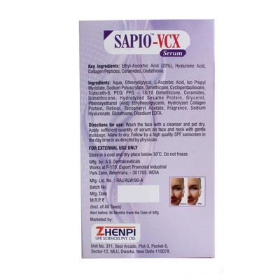 Sapio-VCX Serum 30 gm, Pack of 1